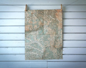 1930s Vintage West Kosovo Map