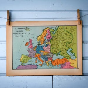 Mapa antiguo de Europa de 1941 después de la Primera Guerra Mundial