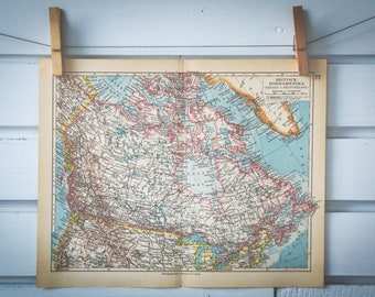 1931 Vintage Canada Map
