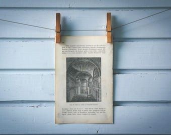 1901 Vintage Hagia Sophia Lithograph Illustration