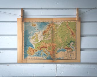1946 Vintage Map of Europe