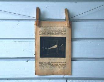 1895 Vintage Prism Refraction Lithograph Illustration