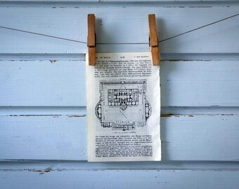 1931 Vintage Plan of Baths of Caracalla