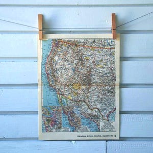 1938 Vintage Western USA Karte