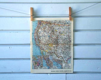 1938 Vintage Western USA Map