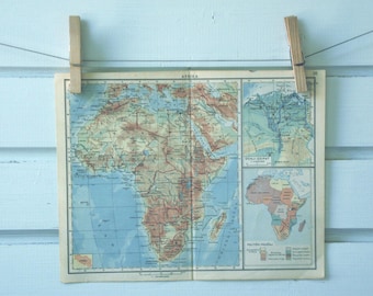 1951 Vintage Map of Africa