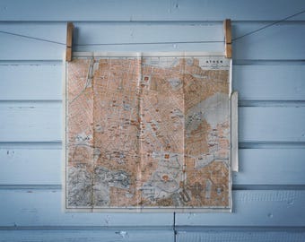 1934 Vintage Athens Map