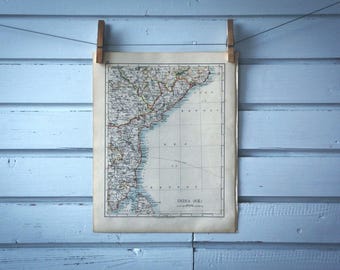 1901 Vintage East Coast of India Map