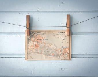 1901 Vintage El Escorial Map