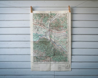 1961 Vintage Motajica Mountain Map
