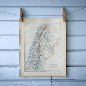 1904 Vintage Karte von Israel