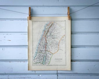 1904 Vintage Map of Israel