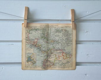 1941 Vintage Central America Map