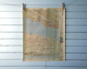 1944 Vintage Central Brač Map