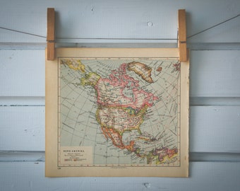 1929 Vintage North America Map