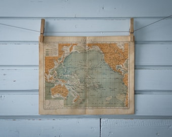 1887 Vintage Map of the Pacific Ocean
