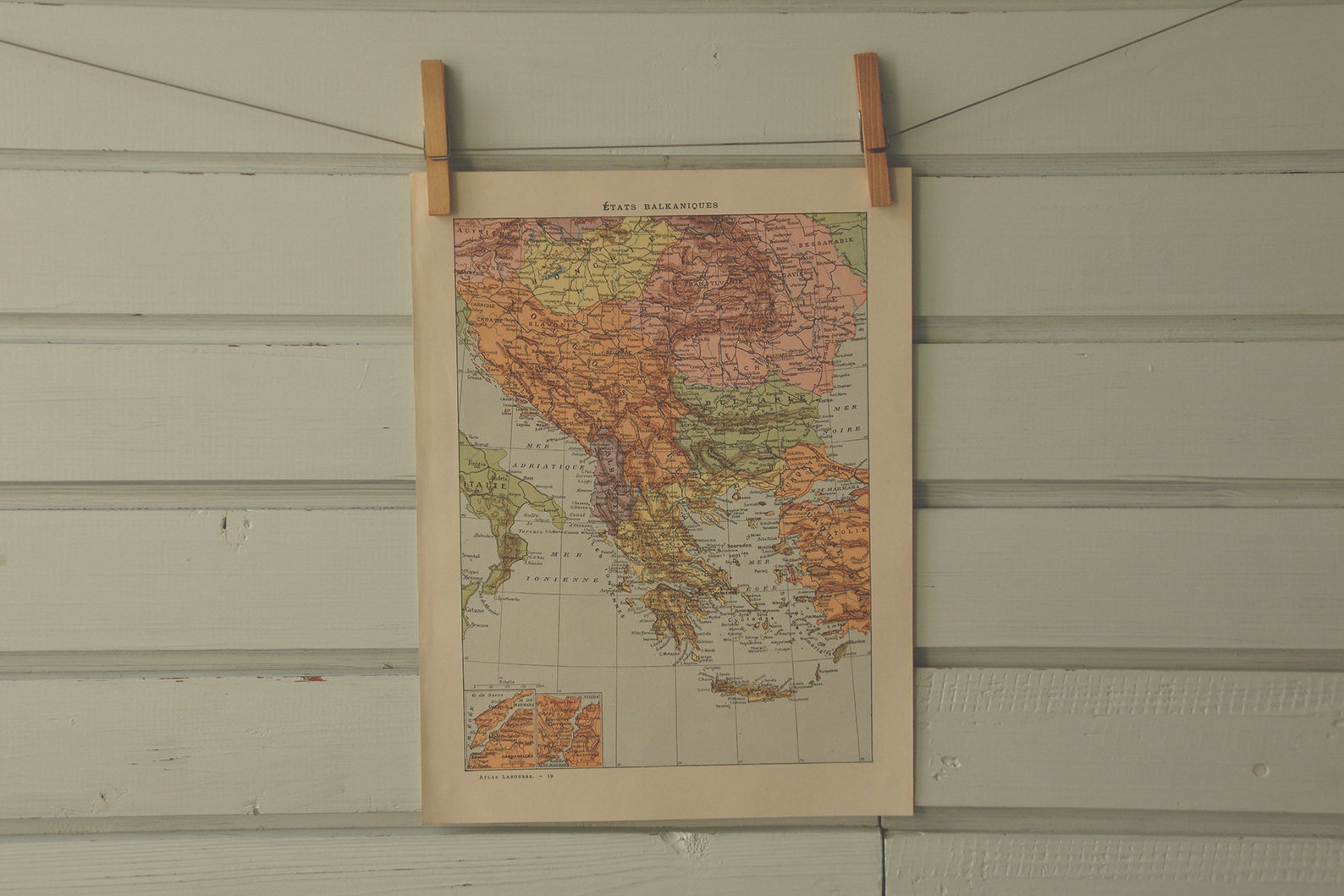 1924 Vintage Map of the Balkans | Etsy