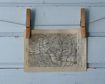 1909 Vintage Map of the Battle of Sedan