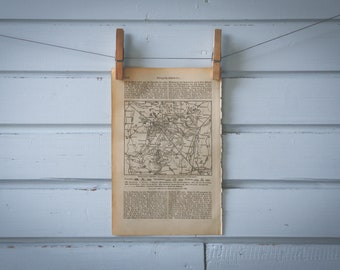 1890 Vintage Map of the Battle of Königgrätz