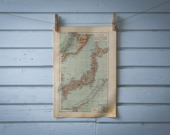1904 Vintage Map of Japan