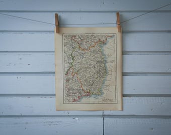 1901 Vintage Leinster Map