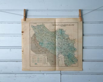 1920s Vintage Map of Yugoslavia