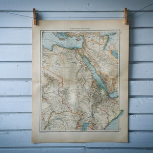 1901 Vintage Nordost-Afrika Karte