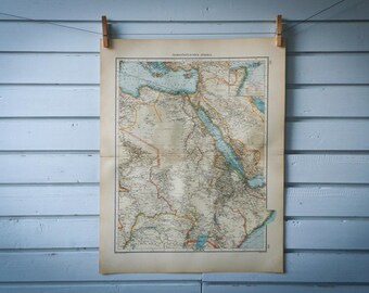 1901 Vintage Northeast Africa Map