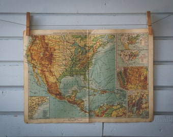 1920s Vintage United States Map