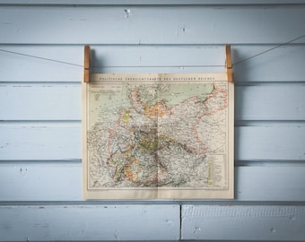 1887 Vintage Map of Germany