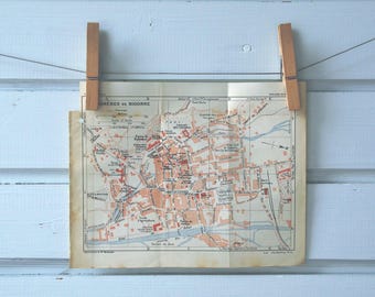 1925 Vintage Bagnères-de-Bigorre Map