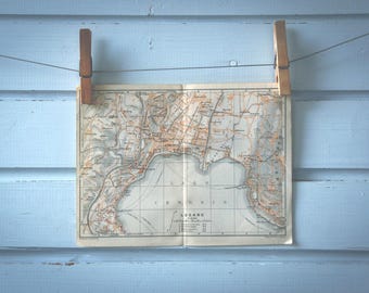 1926 Vintage Lugano Map