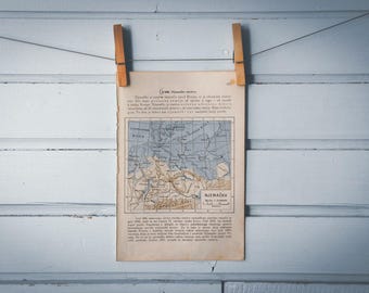 1916 Vintage Map of Germany