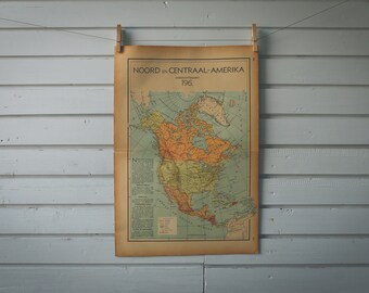 1941 Vintage North America Map