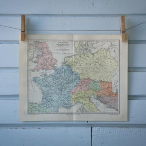 1907 Vintage Map of Roman Empire Northern Provinces