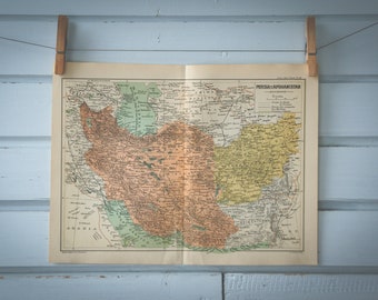 1928 Vintage Map of Iran