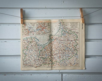 1936 Vintage North Poland & Kaliningrad Oblast Map