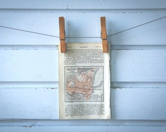 1909 Vintage Santa Cruz de Tenerife Map