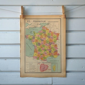 Carte de France vintage 1941