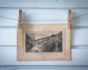 1890 Vintage Rigi Railway Lithograph Illustration