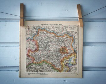 1929 Vintage Lower Austria Map