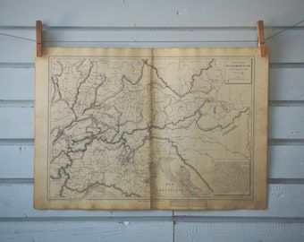 1880 Vintage Central Europe Map