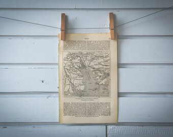1887 Vintage Pearl River Delta Map