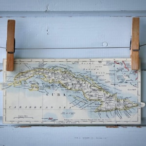 1904 Vintage Map of Cuba