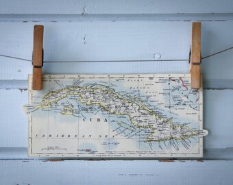 1904 Vintage Map of Cuba
