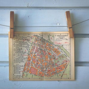 Mapa vintage del Panteón de la década de 1950