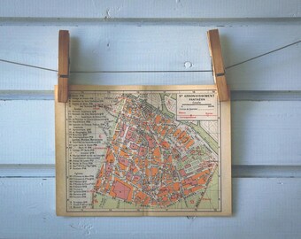 1950s Vintage Panthéon Map