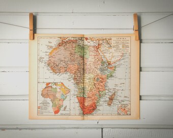 1936 Vintage Map of Africa