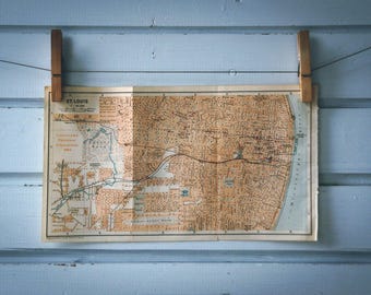 1905 Vintage Map of St. Louis