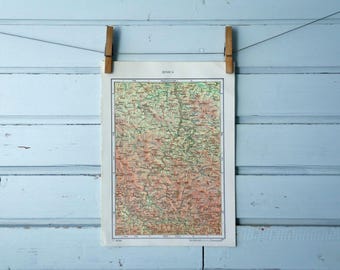 1971 Vintage Central Bosnia Map